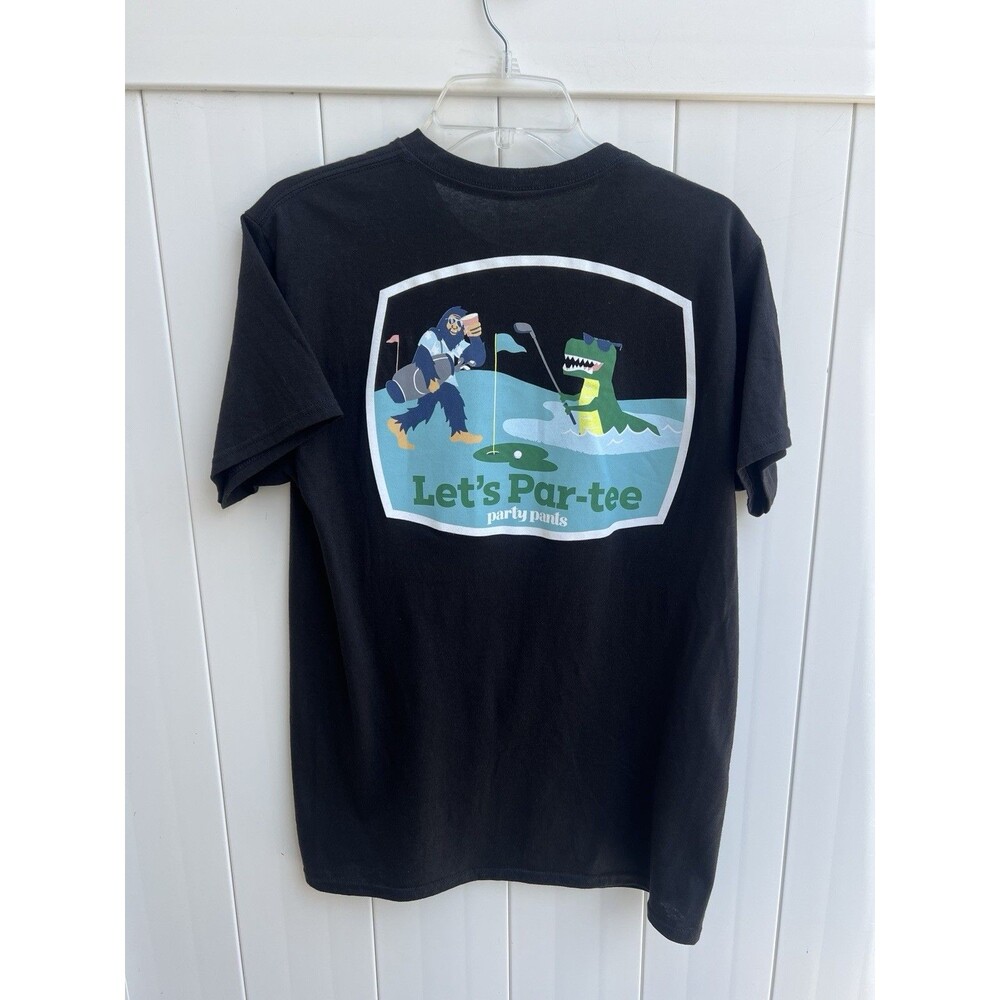 Party Pants Men's Shirt Size Medium Short Sleeve Fun Animal Golf Graphic
